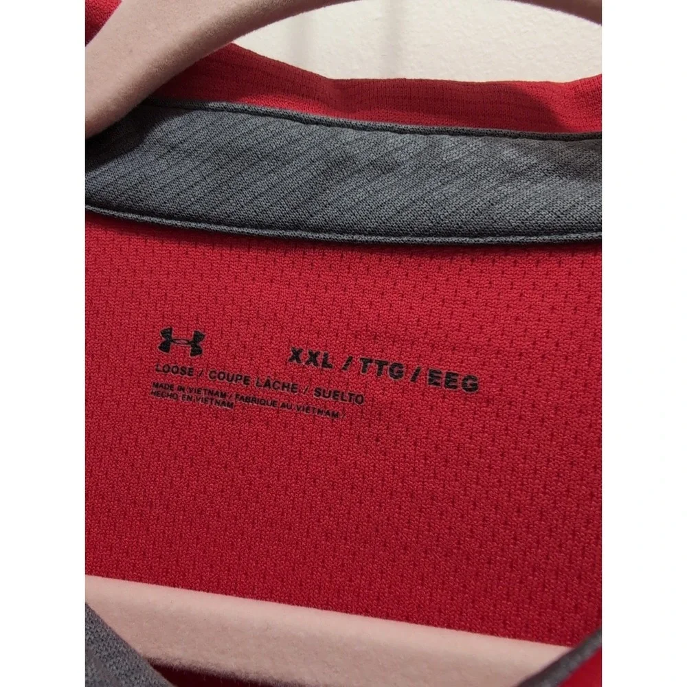 Under Armour Men's 2XL Red Loose Polo Preppy Athletic Golf - Picture 7 of 8